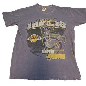 Vintage Magic Johnson Lakers Tee Sz L NBA Hardwood Classics Purple Shirt